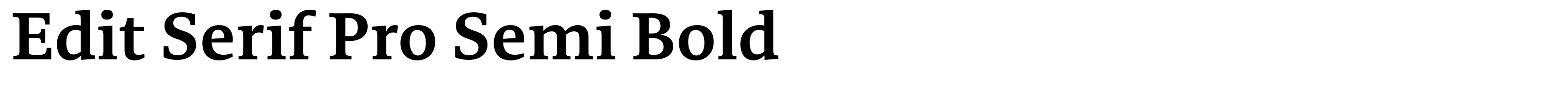Serif Pro Semi Bold bearbeiten